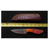 Drop Point Knife With Sheath