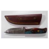 Drop Point Knife With Sheath