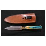Double Edge Dagger Knife With Sheath