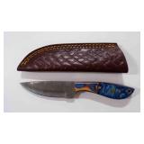 Drop Point Knife With Sheath