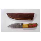 Drop Point Knife With Sheath