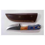 Straight Black Knife With Sheath