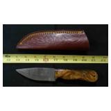 Drop Point Knife With Sheath