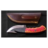 Gut Hook Knife With Sheath