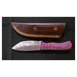 Drop Point Knife With Sheath