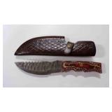 Straight Back Knife With Sheath