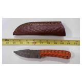 Drop Point Knife With Sheath