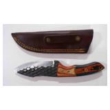 Drop Point Knife With Sheath