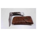 Folding Pocket Knife With Sheath