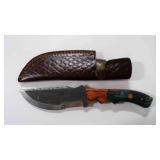 Straight Back Knife With Sheath
