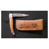 Folding Pocket Knife With Sheath