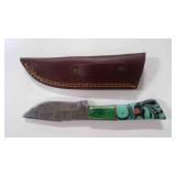 Drop Point Knife With Sheath