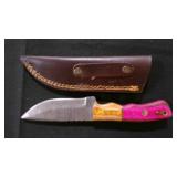 Drop Point Knife With Sheath