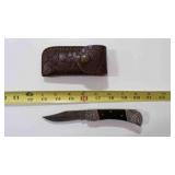 Folding Pocket Knife With Sheath