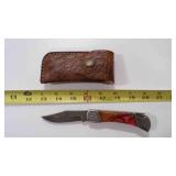 Folding Pocket Knife With Sheath