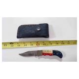 Folding Pocket Knife With Sheath