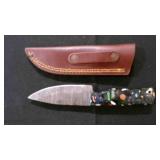 Spear Point Knife With Sheath