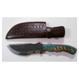 Straight Back Knife With Sheath