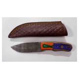 Drop Point Knife With Sheath
