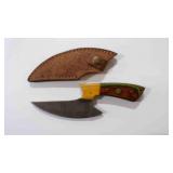 Ulu-Bladed Knife With Sheath