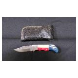 Folding Pocket Knife With Sheath
