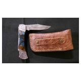 Folding Pocket Knife With Sheath