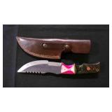 Straight Back Knife With Sheath