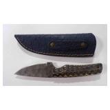 Drop Point Knife With Sheath