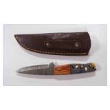 Drop Point Knife With Sheath