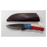 Drop Point Knife With Sheath