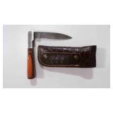 Folding Pocket Knife With Sheath