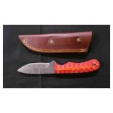 Spear Point Knife With Sheath