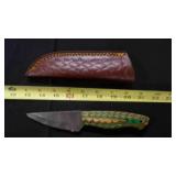 Drop Point Knife With Sheath