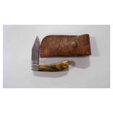 Folding Pocket Knife With Sheath