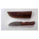 Drop Point Knife With Sheath