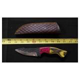 Spear Point Knife With Sheath