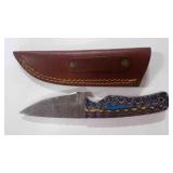 Drop Point Knife With Sheath