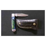 Folding Pocket Knife With Sheath
