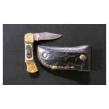 Folding Pocket Knife With Sheath