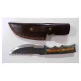 Straight Back Knife With Sheath