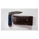 Folding Pocket Knife With Sheath