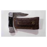 Folding Pocket Knife With Sheath