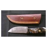 Drop Point Knife With Sheath