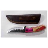 Stright Back Knife With Sheath