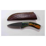 Drop Point Knife With Sheath