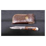 Folding Pocket Knife With Sheath