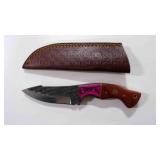 Drop Point Knife With Sheath