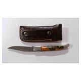 Folding Pocket Knife With Sheath