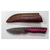 Drop Point Knife With Sheath
