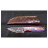 Drop Point Knife With Sheath